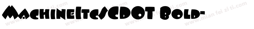 MachineItcSCDOT Bold字体转换